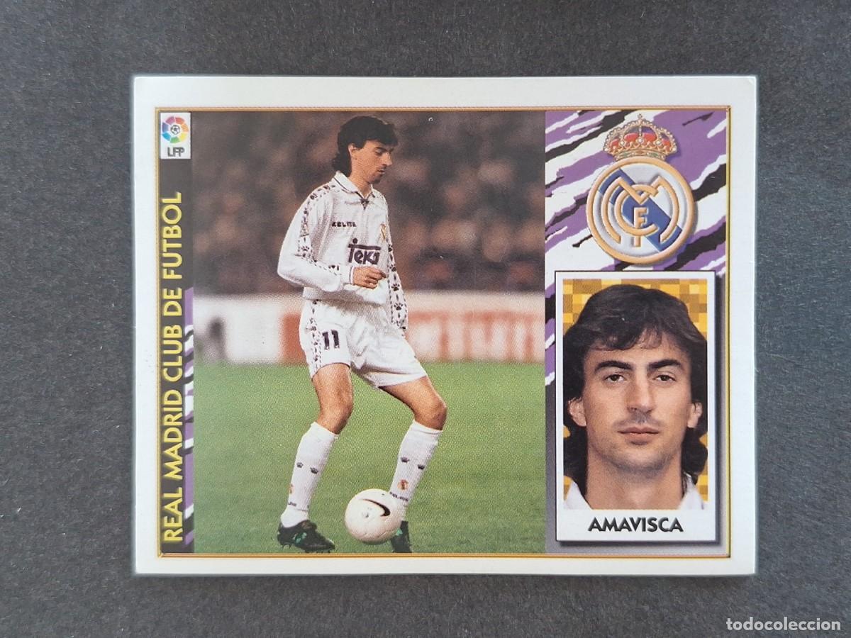 Figurine di Calcio: L4 AMAVISCA REAL MADRID LIGA ESTE 1997 1998 97 98 NUNCA PEGADO SIN PEGAR