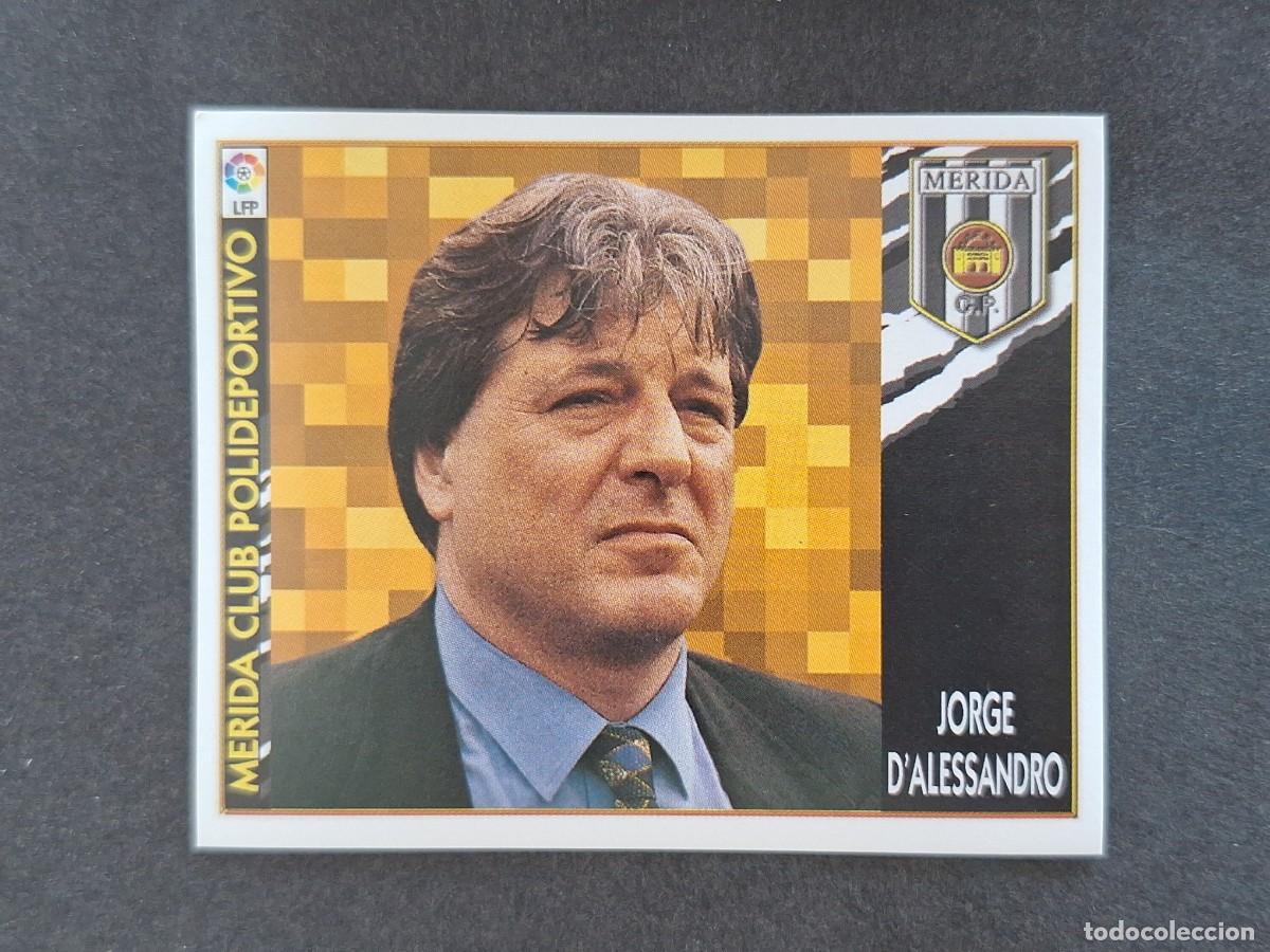Fu&szlig;ball-Sticker: L4 JORGE D'ALESSANDRO ENTRENADOR MERIDA C. P. LIGA ESTE 1997 1998 97 98 NUNCA PEGADO SIN PEGAR