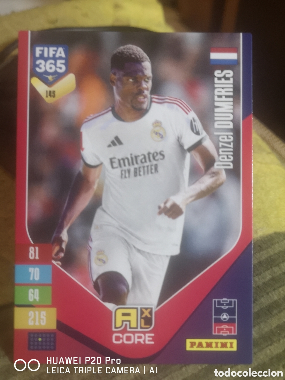 Cromos de f&uacute;tbol: ADRENALYN FIFA 365 2027 DUMFRIES 145 - REAL MADRID