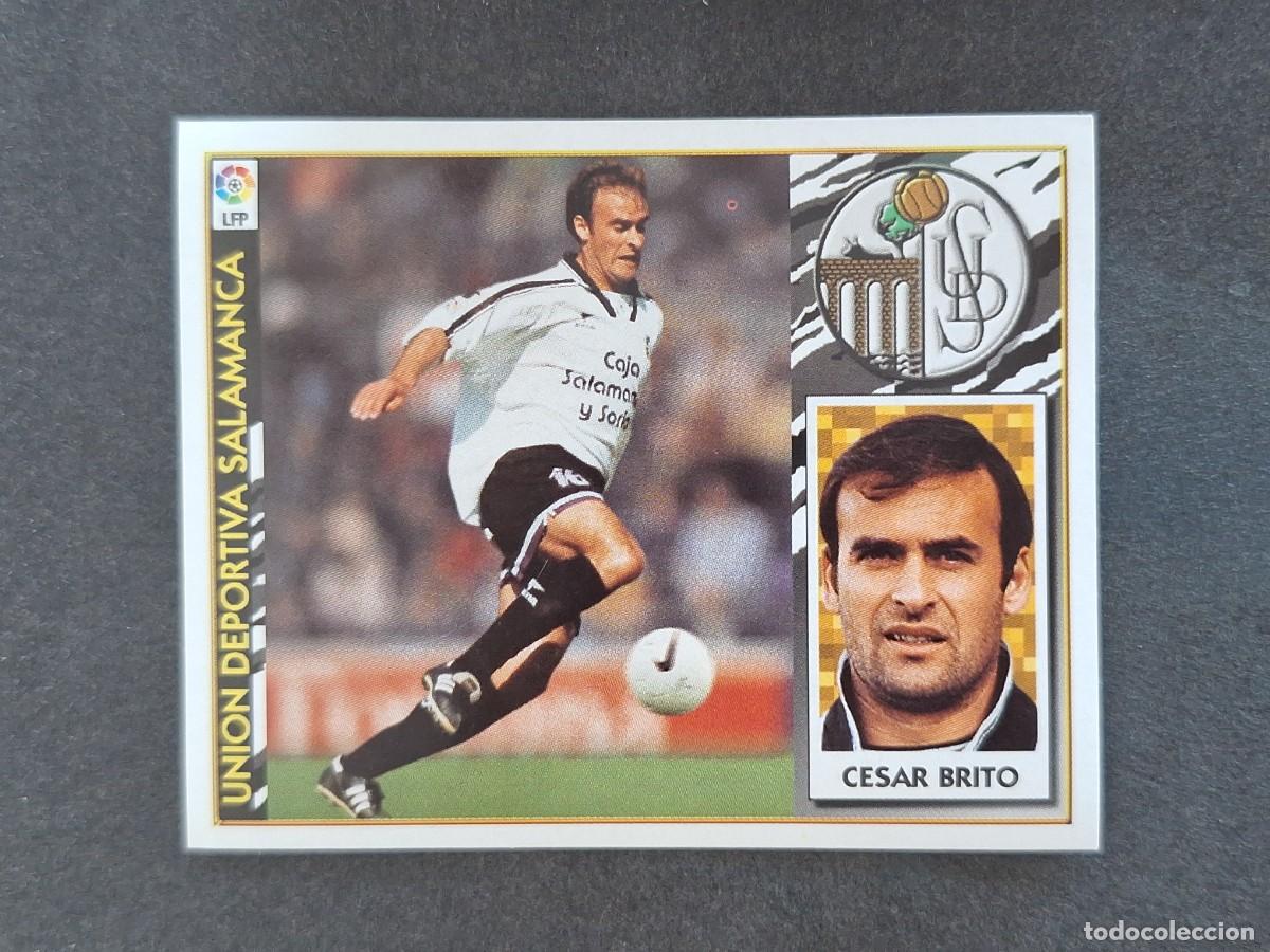 Fu&szlig;ball-Sticker: L4 CESAR BRITO U. D. SALAMANCA LIGA ESTE 1997 1998 97 98 NUNCA PEGADO SIN PEGAR
