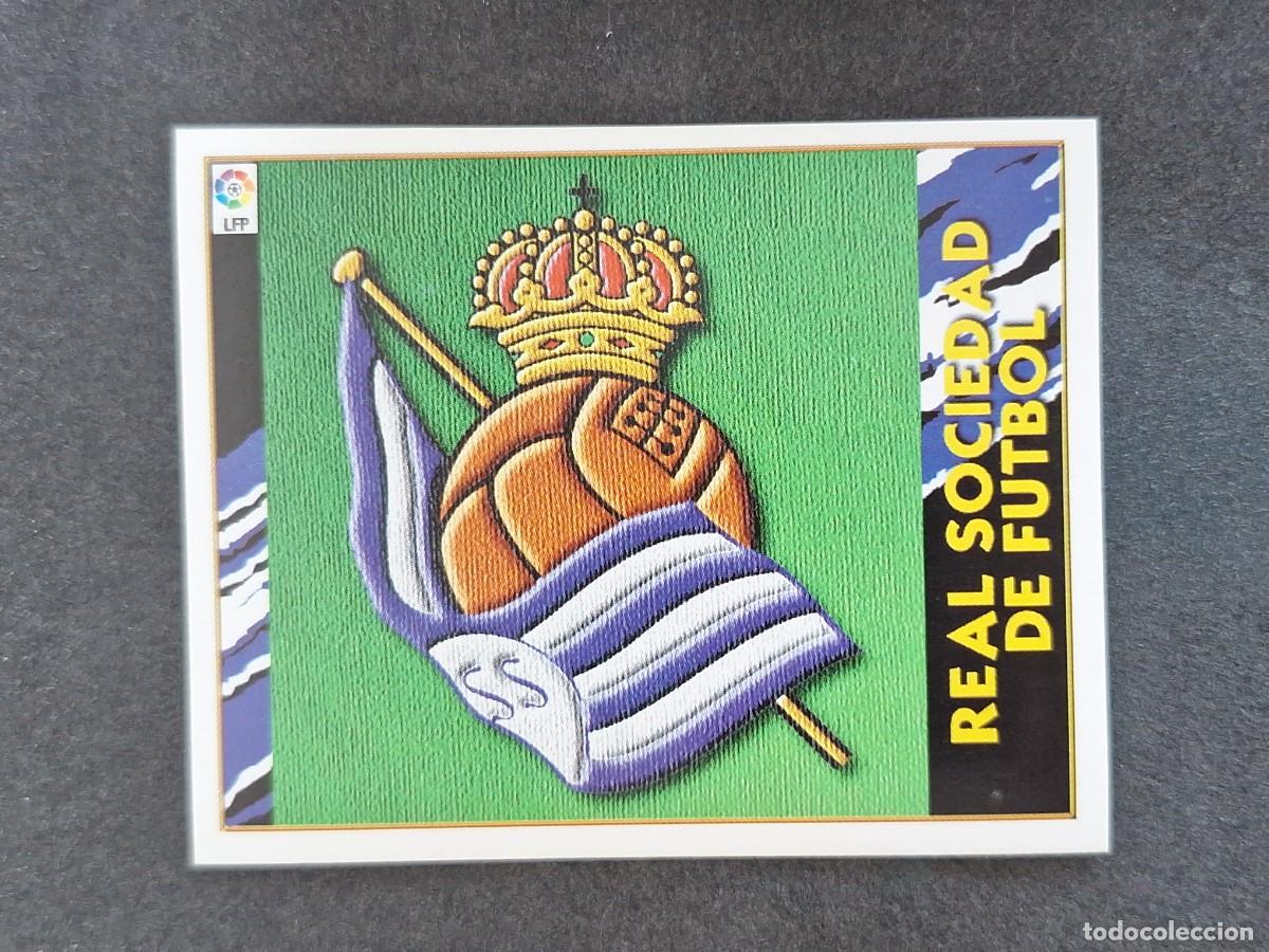 Cartes &agrave; collectionner de Football: L4 ESCUDO REAL SOCIEDAD LIGA ESTE 1997 1998 97 98 NUNCA PEGADO SIN PEGAR