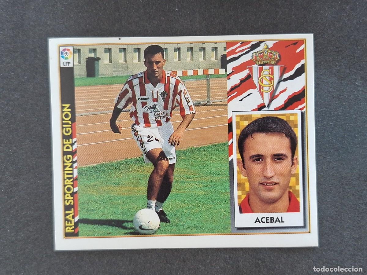 Figurine di Calcio: L4 ACEBAL SPORTING DE GIJON LIGA ESTE 1997 1998 97 98 NUNCA PEGADO SIN PEGAR