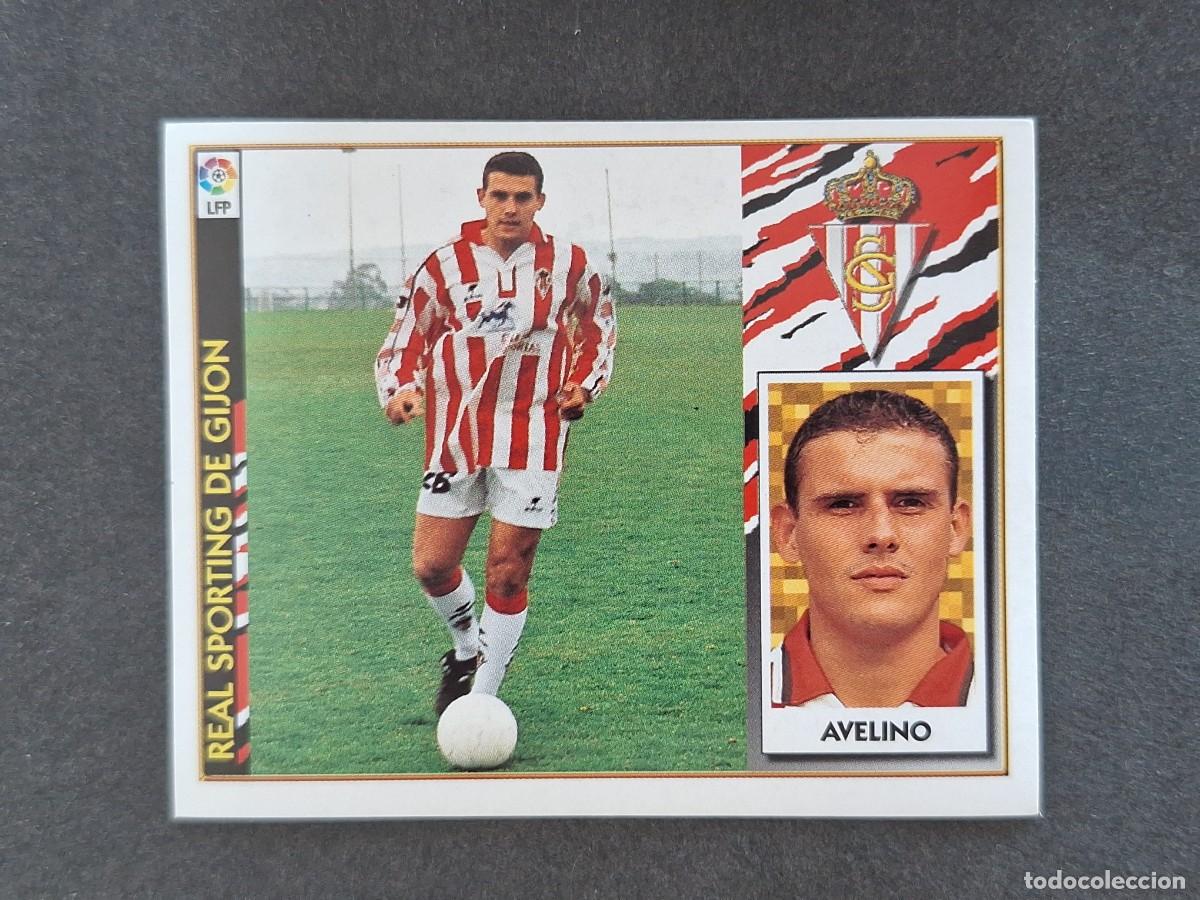 Football Stickers: L4 AVELINO SPORTING DE GIJON LIGA ESTE 1997 1998 97 98 NUNCA PEGADO SIN PEGAR