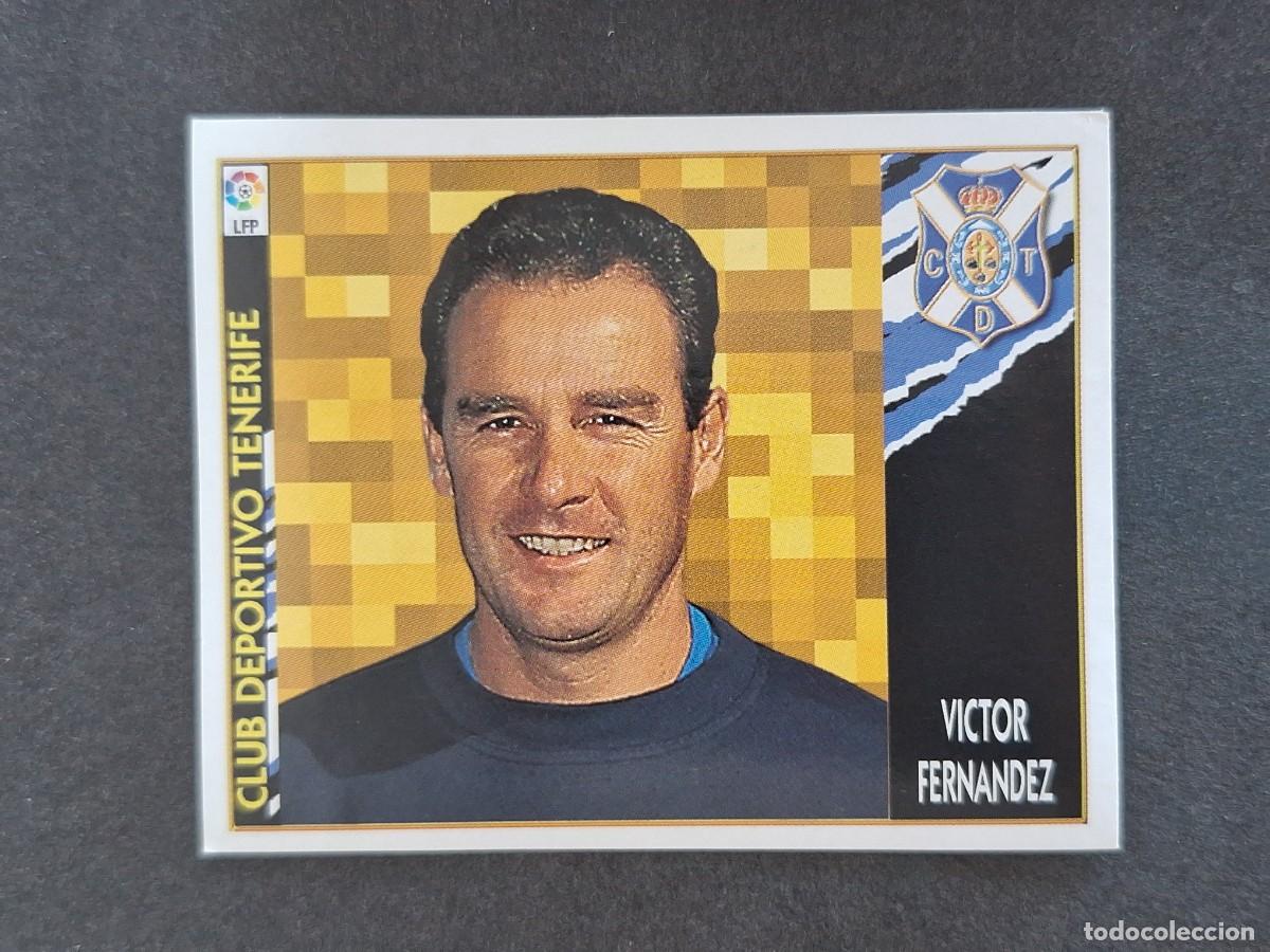 Football Stickers: L4 VICTOR FERNANDEZ ENTRENADOR C. D. TENERIFE LIGA ESTE 1997 1998 97 98 NUNCA PEGADO SIN PEGAR