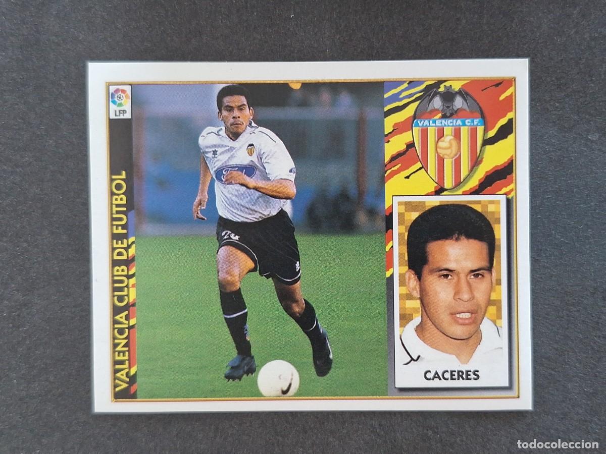 Figurine di Calcio: L4 CACERES VALENCIA C. F. LIGA ESTE 1997 1998 97 98 NUNCA PEGADO SIN PEGAR