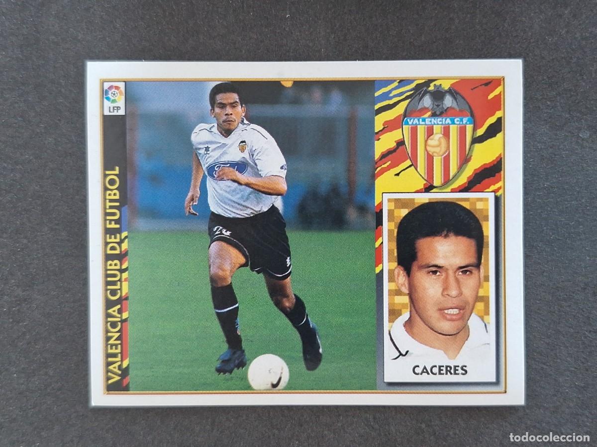 Figurine di Calcio: L4 CACERES VALENCIA C. F. LIGA ESTE 1997 1998 97 98 NUNCA PEGADO SIN PEGAR