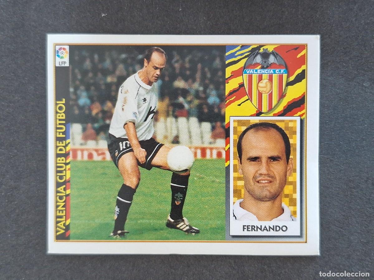 Cromos de Futebol: L4 FERNANDO VALENCIA C. F. LIGA ESTE 1997 1998 97 98 NUNCA PEGADO SIN PEGAR