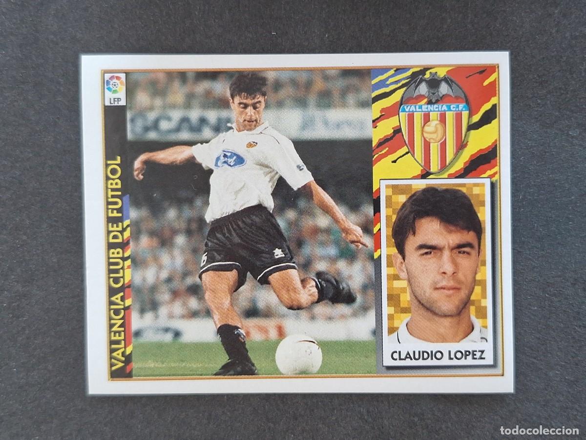 Football Stickers: L4 CLAUDIO LOPEZ VALENCIA C. F. LIGA ESTE 1997 1998 97 98 NUNCA PEGADO SIN PEGAR