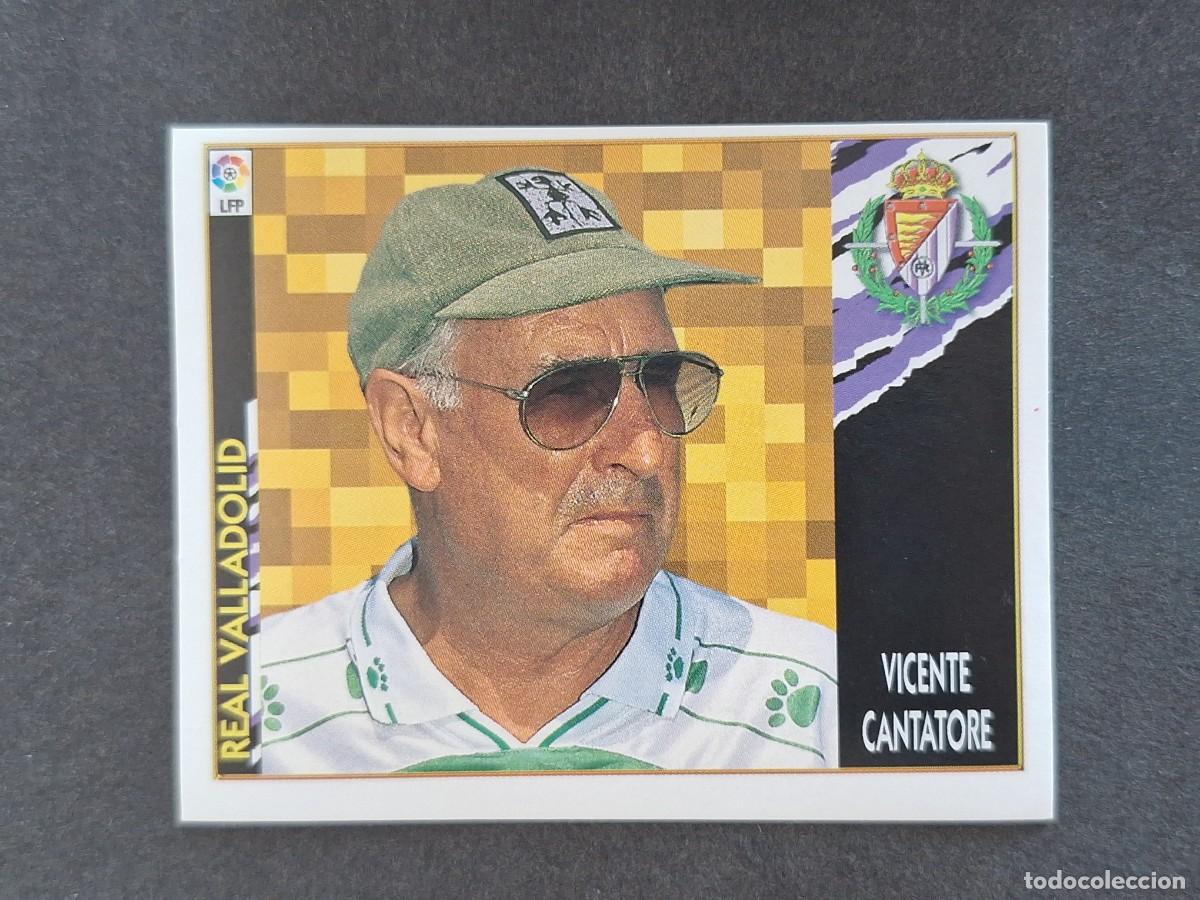 Fu&szlig;ball-Sticker: L4 VICENTE CANTATORE ENTRENADOR REAL VALLADOLID LIGA ESTE 1997 1998 97 98 NUNCA PEGADO SIN PEGAR