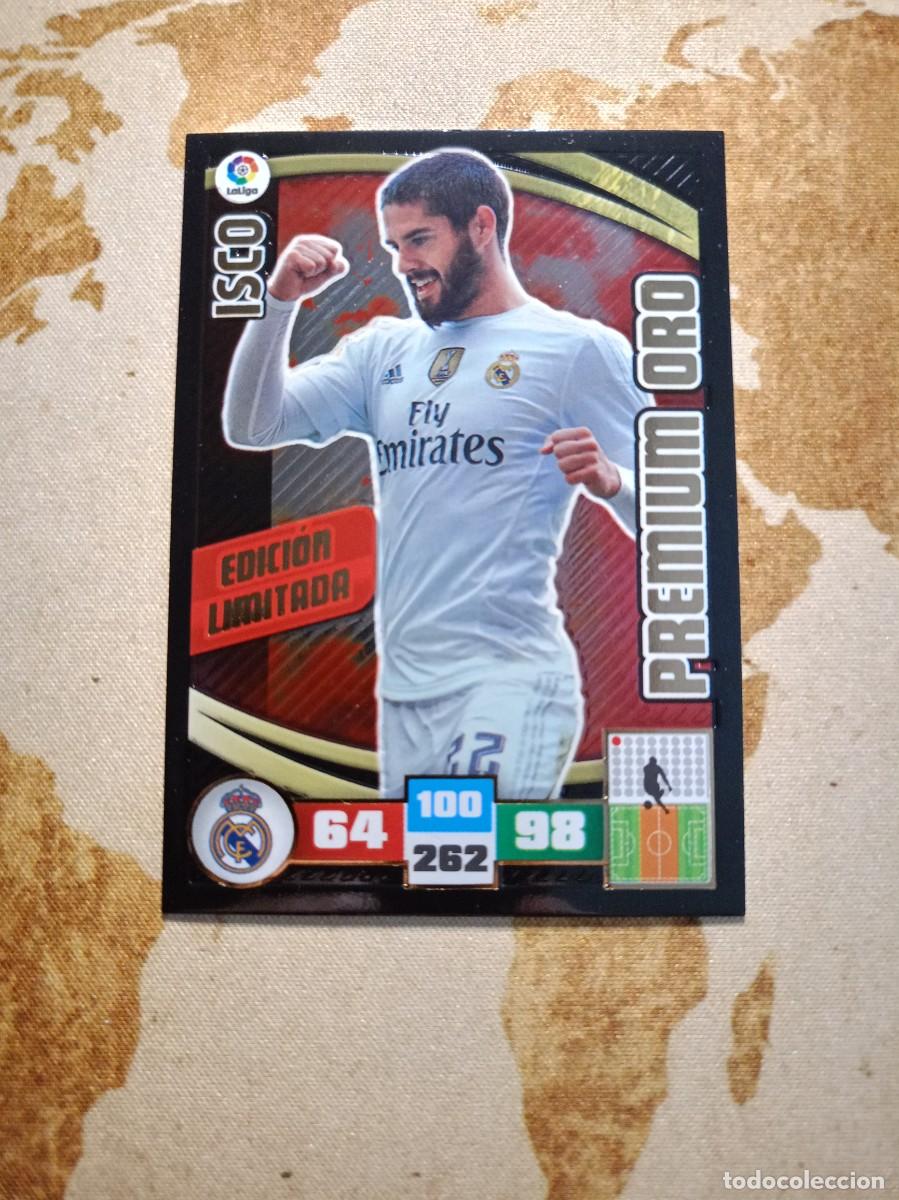 Football Stickers: Edici&oacute;n limitada PREMIUM ORO ISCO Adrenalyn 2015-16