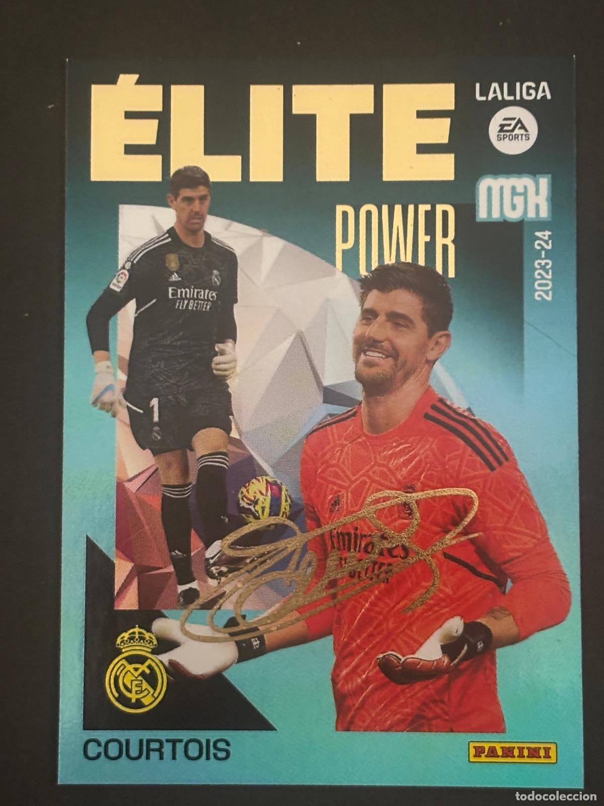 Football Stickers: 2P COURTOIS REAL MADRID &Eacute;LITE POWER MEGACRACKS MGK 23-24 2023-2024 PANINI LIGA