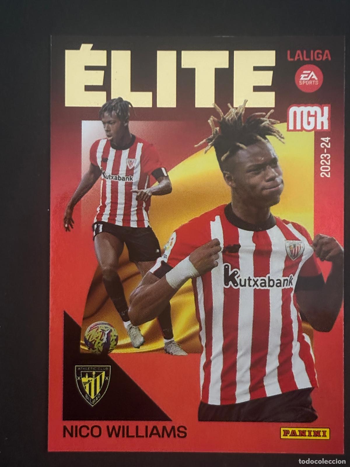 Cromos de f&uacute;tbol: 11 NICO WILLIAMS AT BILBAO &Eacute;LITE MEGACRACKS MGK 23-24 2023-2024 PANINI LIGA