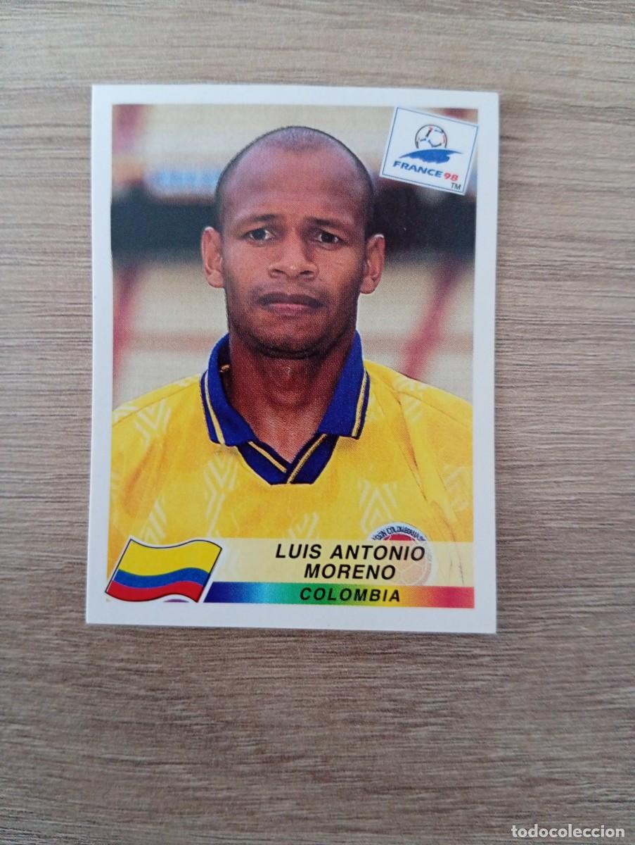 Cartes &agrave; collectionner de Football: LUIS ANTONIO MORENO 451 COLOMBIA PANINI FRANCIA 1998 98 SIN PEGAR NUNCA PEGADO