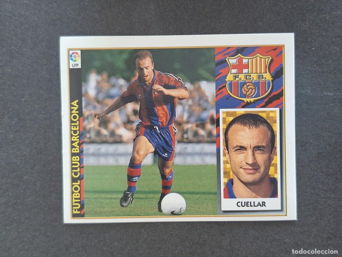 Fu&szlig;ball-Sticker: L4 CUELLAR F. C. BARCELONA LIGA ESTE 1997 1998 97 98 NUNCA PEGADO SIN PEGAR