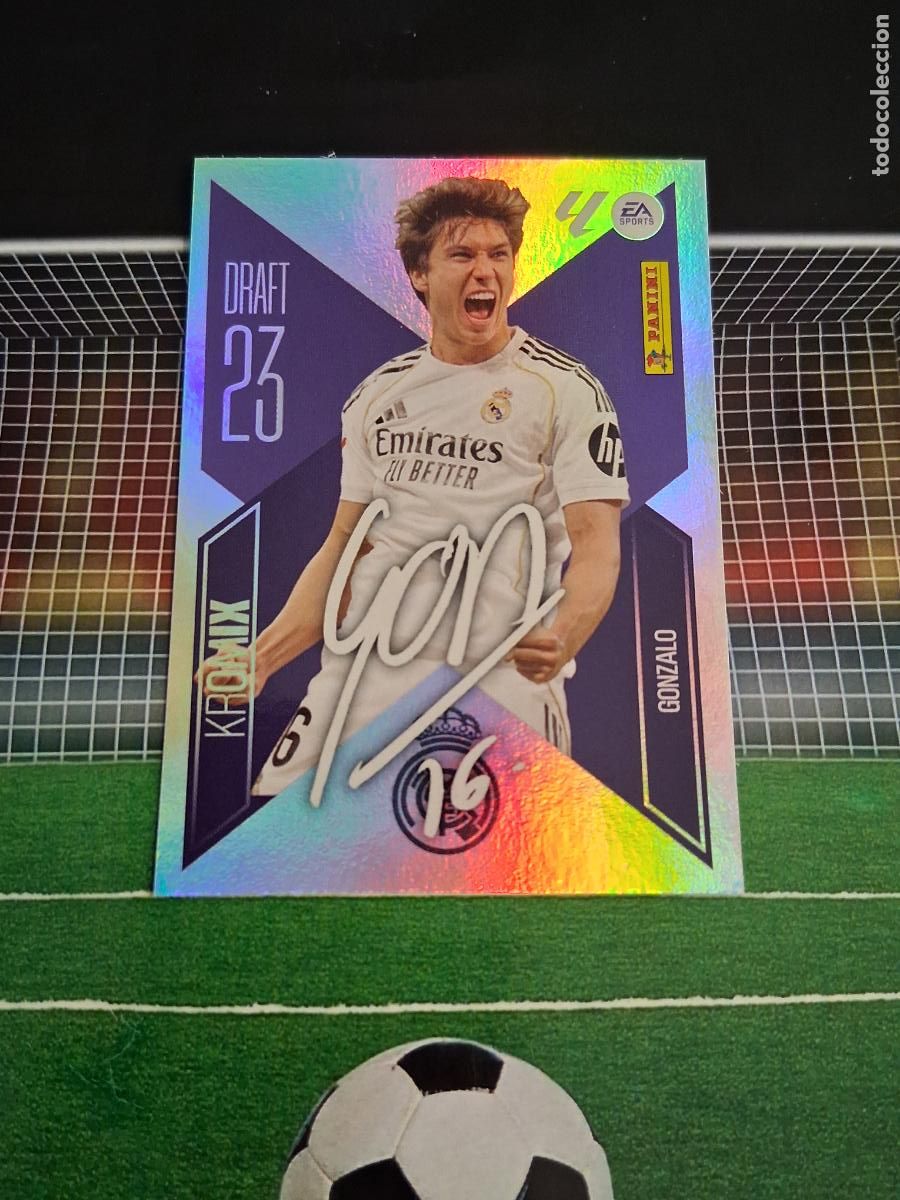 Cartes &agrave; collectionner de Football: K9 GONZALO REAL MADRID DRAFT 23 KROMIX LIGA FUTBOL EDICIONES ESTE PANINI 2026 2027 26 27