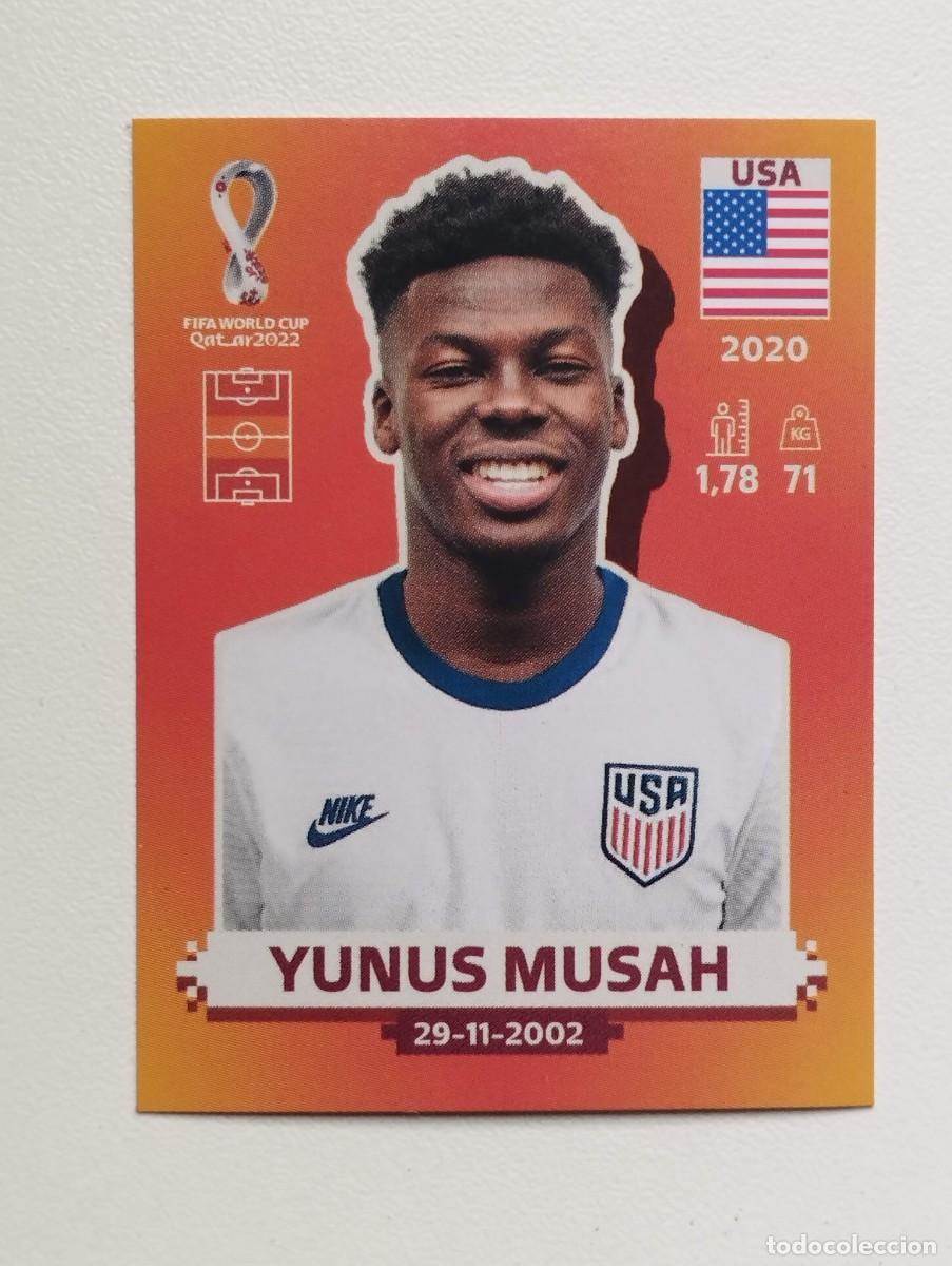 Cromos de Futebol: CROMO STICKER EDICION PANINI ARGENTINA MUNDIAL QATAR 2022 YUNUS MUSAH USA14 USA 14 ESTADOS UNIDOS