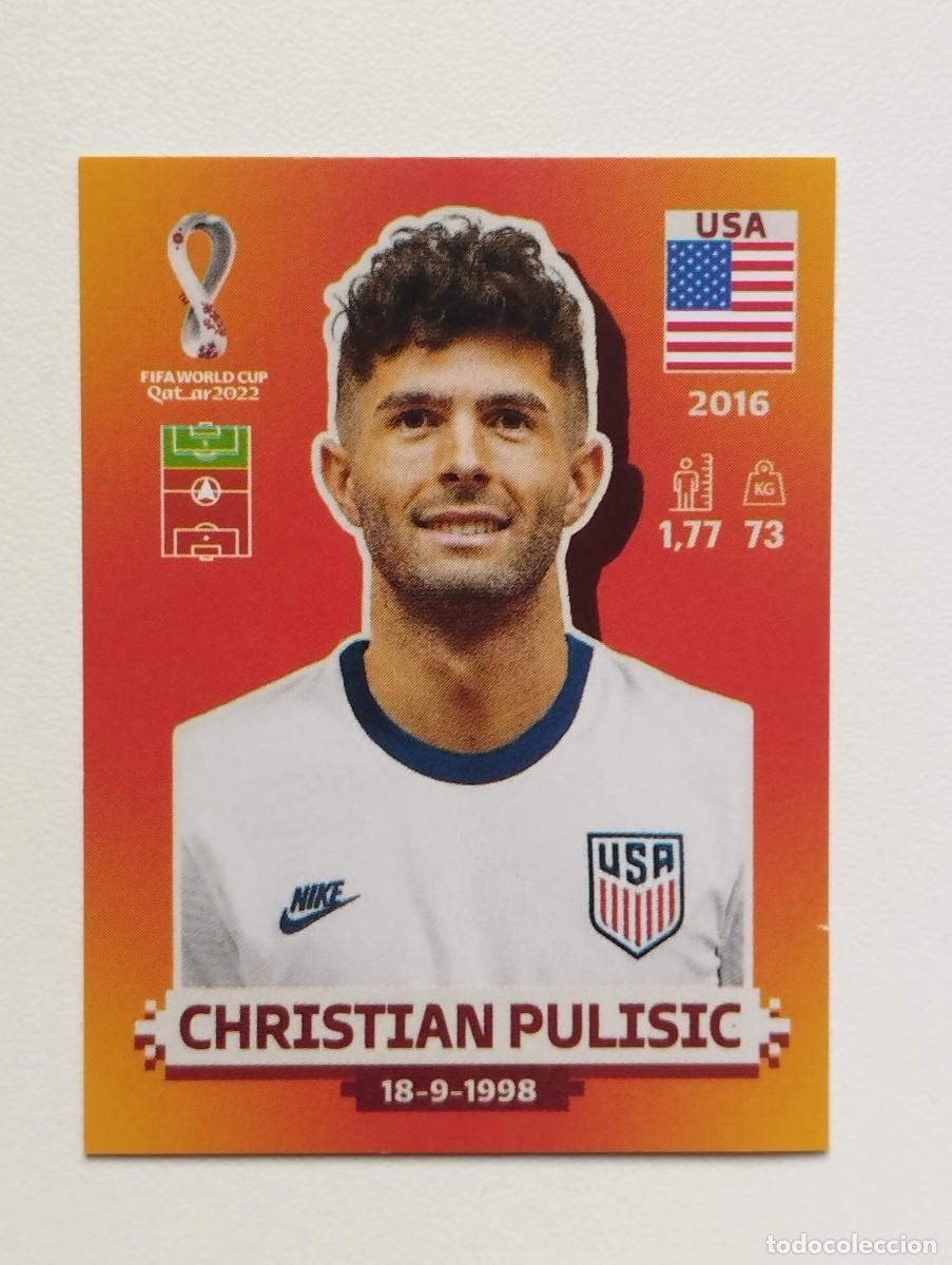 Cromos de Futebol: CROMO STICKER EDICION PANINI ARGENTINA MUNDIAL QATAR 2022 PULISIC USA17 USA 17 ESTADOS UNIDOS