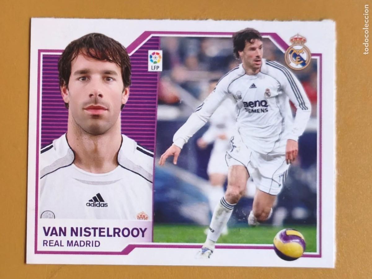 Cromos de Futebol: van nistelrooy, liga 2007 08 real madrid