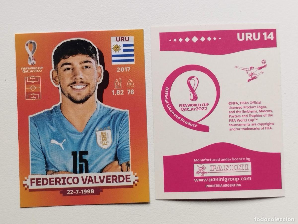 Cartes &agrave; collectionner de Football: CROMO STICKER EDICION PANINI ARGENTINA MUNDIAL QATAR 2022 FEDE VALVERDE URU14 URU 14 URUGUAY