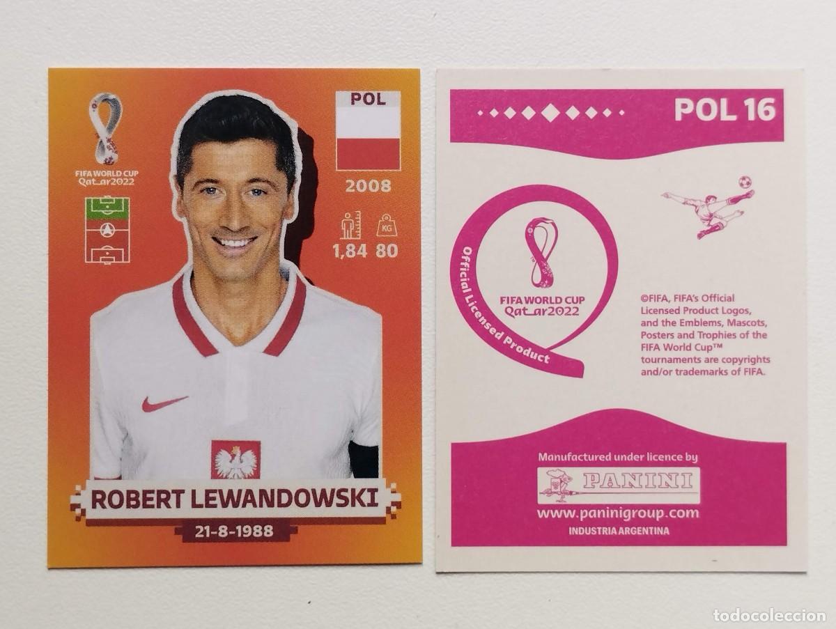 Cartes &agrave; collectionner de Football: CROMO STICKER EDICION PANINI ARGENTINA MUNDIAL QATAR 2022 LEWANDOWSKI POL16 POL 16 POLONIA