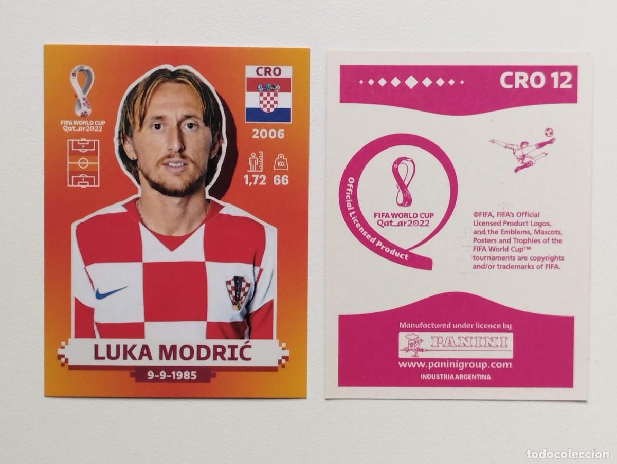 Cromos de f&uacute;tbol: CROMO STICKER EDICION PANINI ARGENTINA MUNDIAL QATAR 2022 LUKA MODRIC CRO12 CRO 12 CROACIA