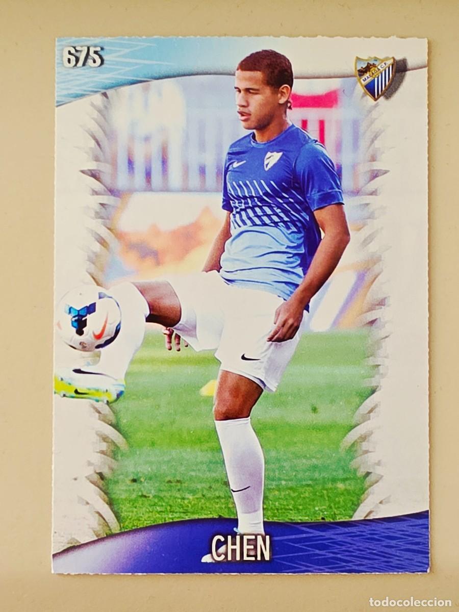 Cromos de f&uacute;tbol: 675 Roberto Chen, M&aacute;laga CF, Mundicromo Sport Fichas Platinum Liga &Uacute;ltima Hora 2013 2014 13 14