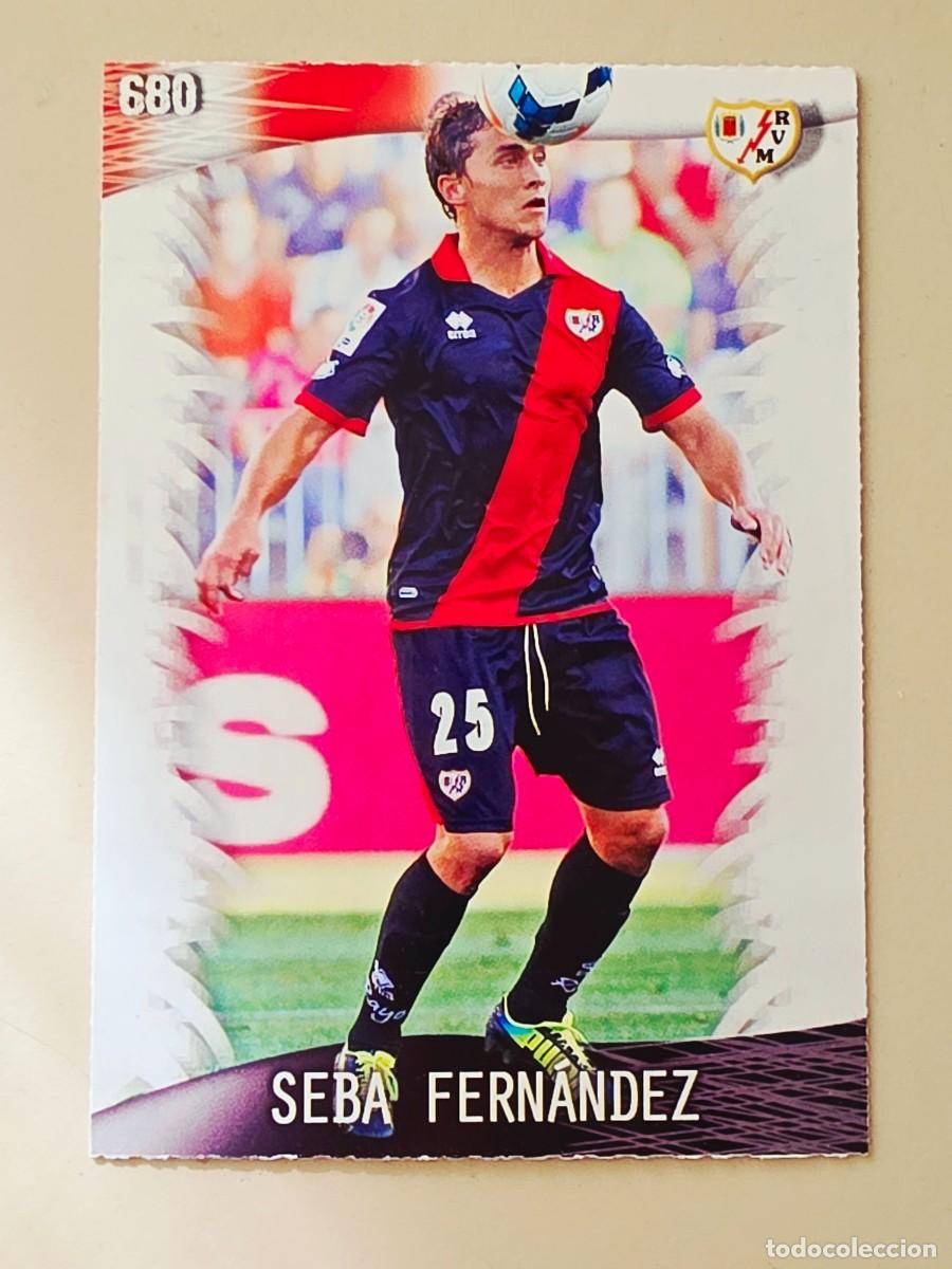 Cromos de f&uacute;tbol: 680 Seba Fern&aacute;ndez, Rayo Vallecano Mundicromo Sport Fichas Platinum Liga &Uacute;ltima Hora 2013 2014 13 14