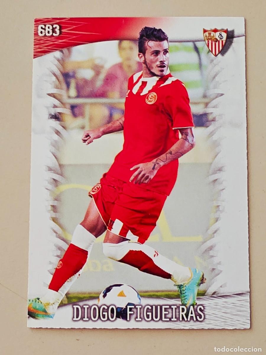 Cromos de f&uacute;tbol: 683 Diogo Figueiras, Sevilla FC, Mundicromo Sport Fichas Platinum Liga &Uacute;ltima Hora 2013 2014 13 14