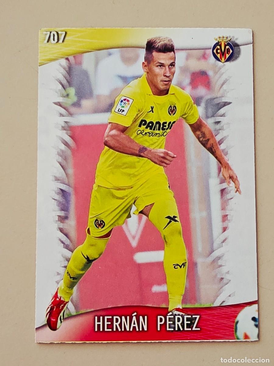 Cromos de Futebol: 707 Hern&aacute;n P&eacute;rez, Villarreal CF, Mundicromo Sport Fichas Platinum Liga &Uacute;ltima Hora 2013 2014 13 14