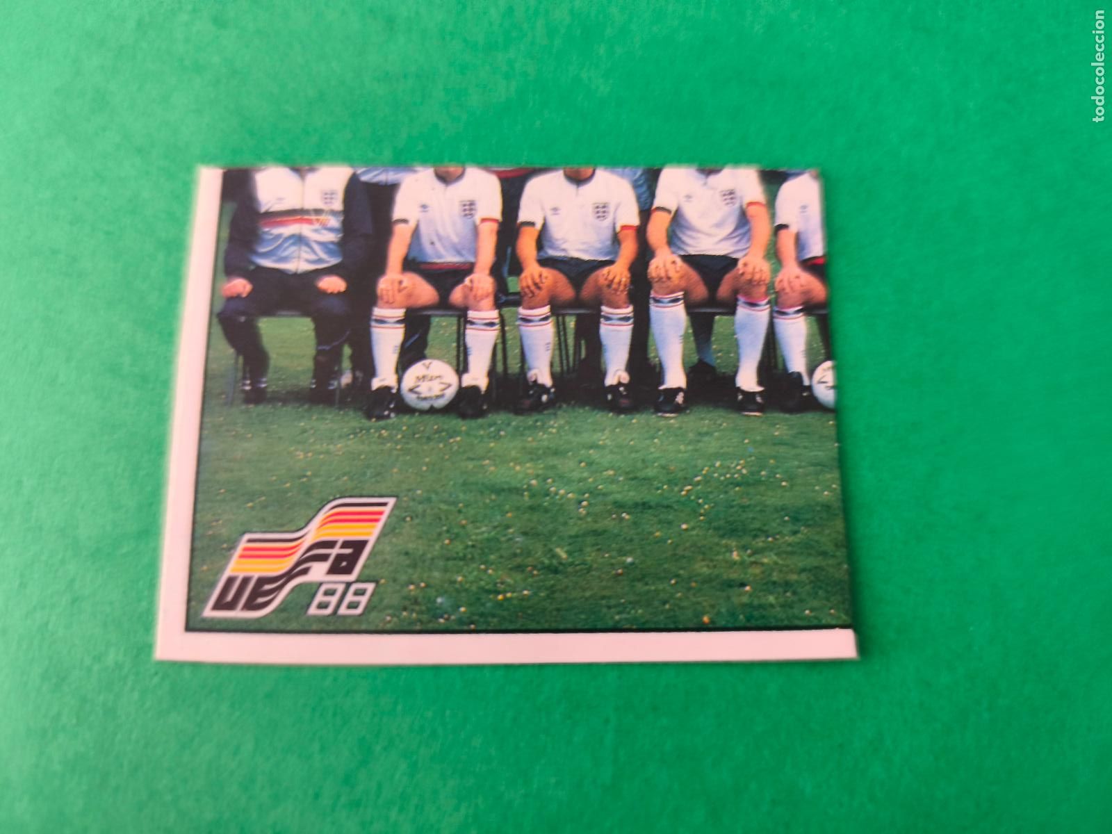 Figurine di Calcio: CROMO FUTBOL EQUIPO INGLATERRA RECORTADO N&ordm; 155 EUROCOPA EURO ALEMANIA 88 PANINI