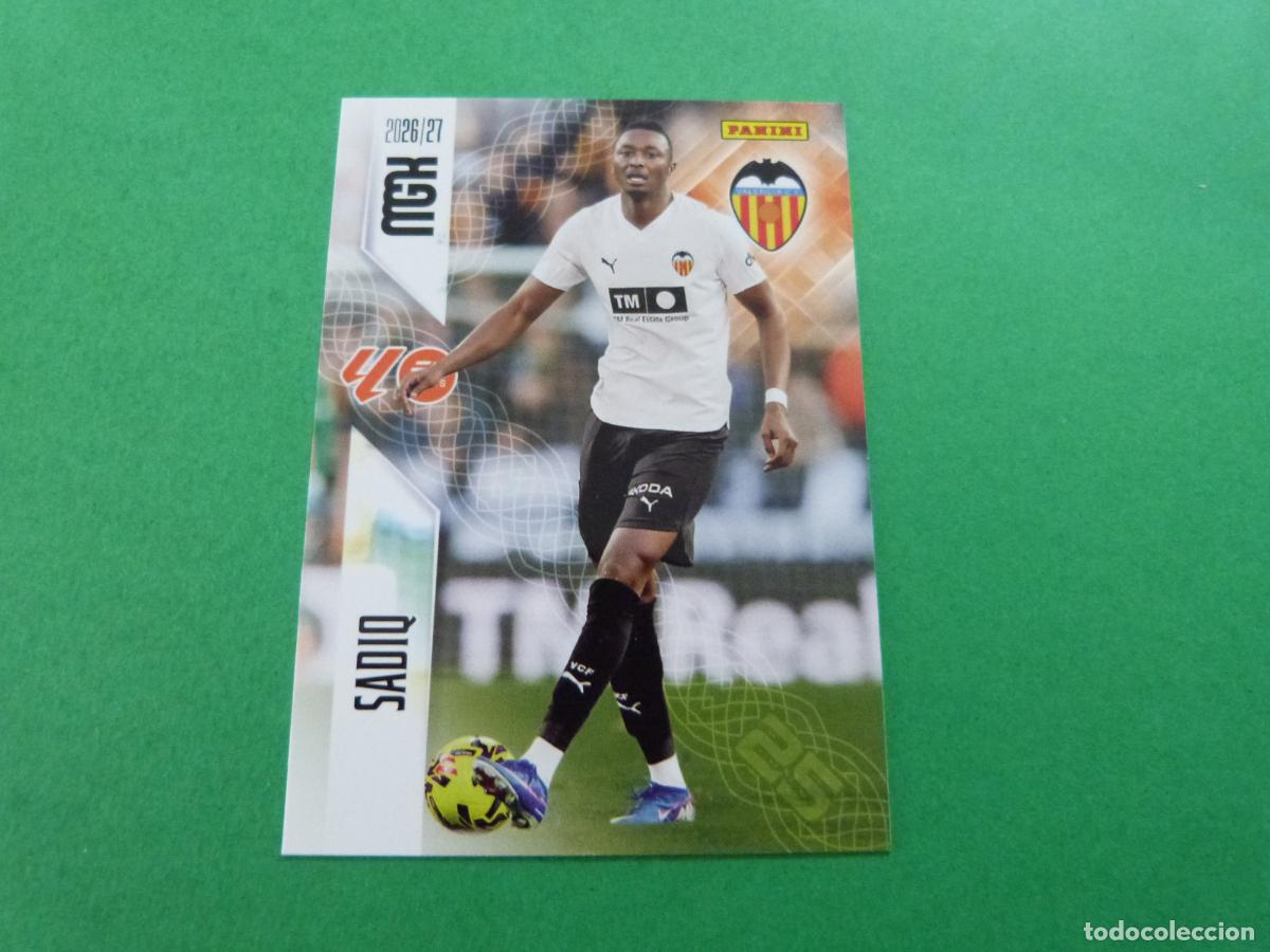 Figurine di Calcio: TRADING CARD FUTBOL SADIQ VALENCIA C.F. N&ordm; 360 LIGA MEGACRACKS 2026-2027/26-27 PANINI