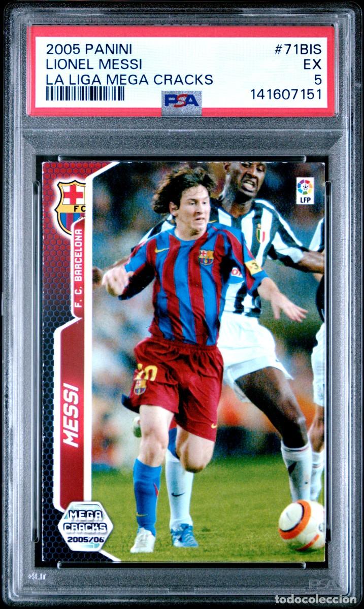 Figurine di Calcio: Lionel Messi #71 bis FC Barcelona Panini Megacracks 2005 06 PSA 5