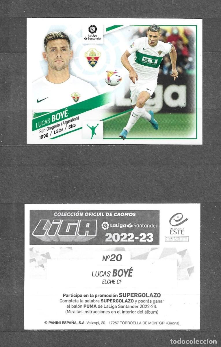 Fu&szlig;ball-Sticker: Liga este 22/23 - Lucas Boy&eacute; - N&deg; 20 - Elche CF