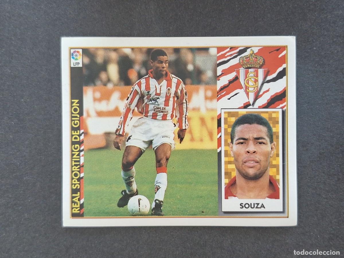 Fu&szlig;ball-Sticker: L4 SOUZA SPORTING DE GIJON LIGA ESTE 1997 1998 97 98 NUNCA PEGADO SIN PEGAR