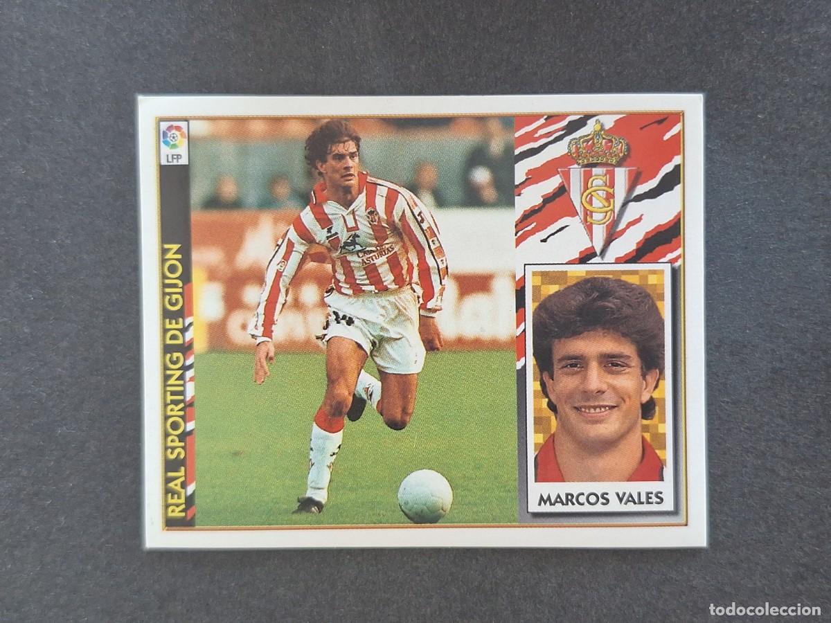 Cromos de f&uacute;tbol: L4 MARCOS VALES SPORTING DE GIJON LIGA ESTE 1997 1998 97 98 NUNCA PEGADO SIN PEGAR