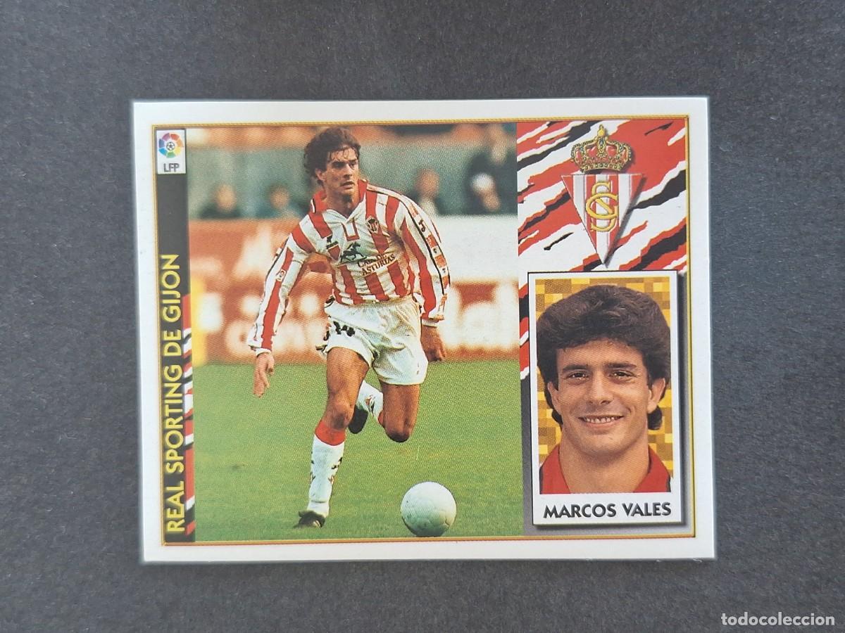 Cromos de f&uacute;tbol: L4 MARCOS VALES SPORTING DE GIJON LIGA ESTE 1997 1998 97 98 NUNCA PEGADO SIN PEGAR
