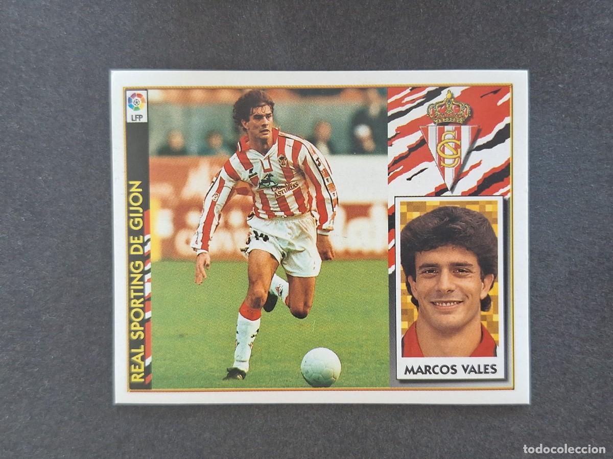 Cromos de f&uacute;tbol: L4 MARCOS VALES SPORTING DE GIJON LIGA ESTE 1997 1998 97 98 NUNCA PEGADO SIN PEGAR