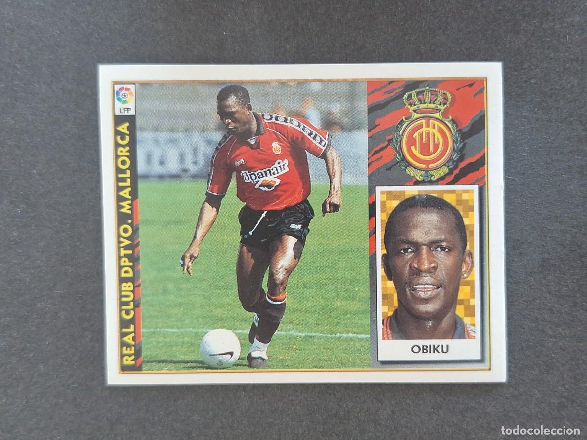 Cromos de f&uacute;tbol: L4 OBIKU R. C. D. MALLORCA LIGA ESTE 1997 1998 97 98 NUNCA PEGADO SIN PEGAR