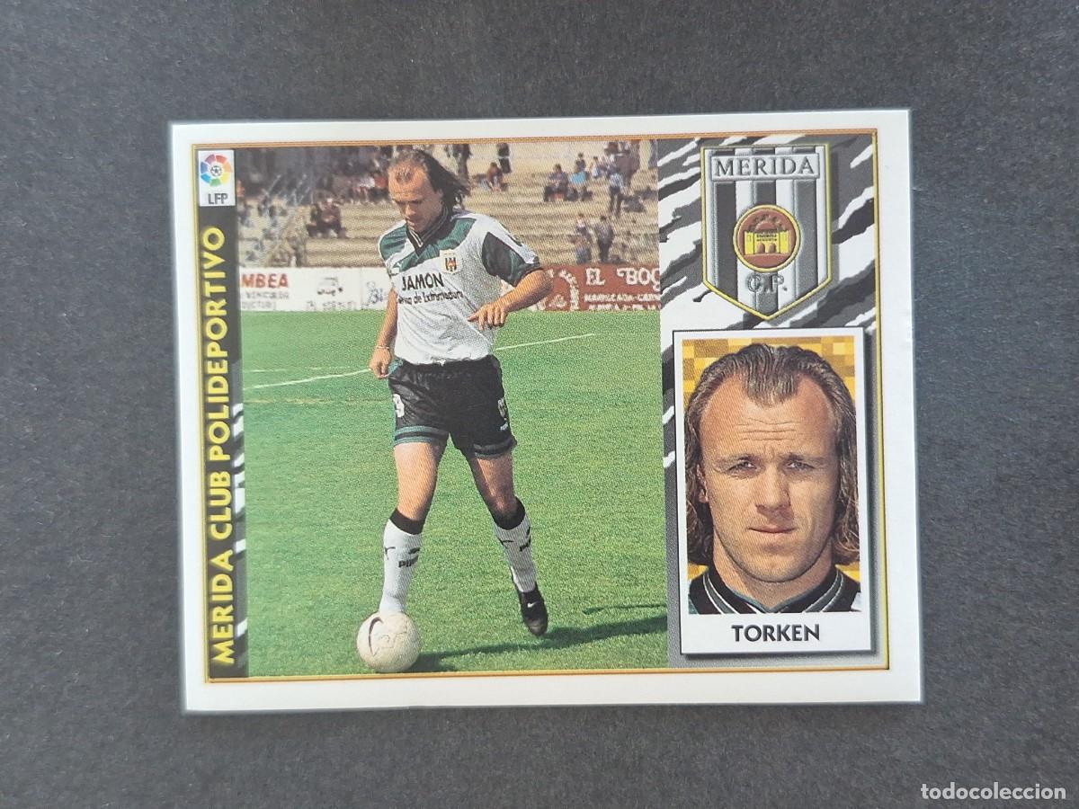 Cromos de f&uacute;tbol: L4 TORKEN MERIDA C. P. LIGA ESTE 1997 1998 97 98 NUNCA PEGADO SIN PEGAR