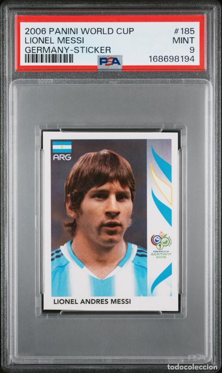 Cromos de Futebol: Lionel Messi #185 Argentina Panini World Cup Germany Sticker 2006 PSA 9