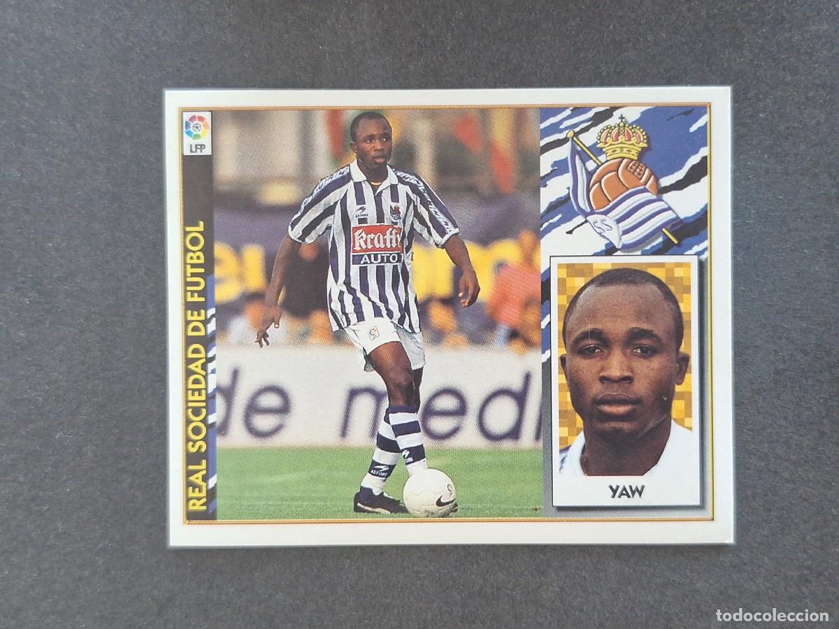 Cromos de Futebol: L4 YAW REAL SOCIEDAD ERROR ESCUDO TRASERA LIGA ESTE 1997 1998 97 98 NUNCA PEGADO SIN PEGAR
