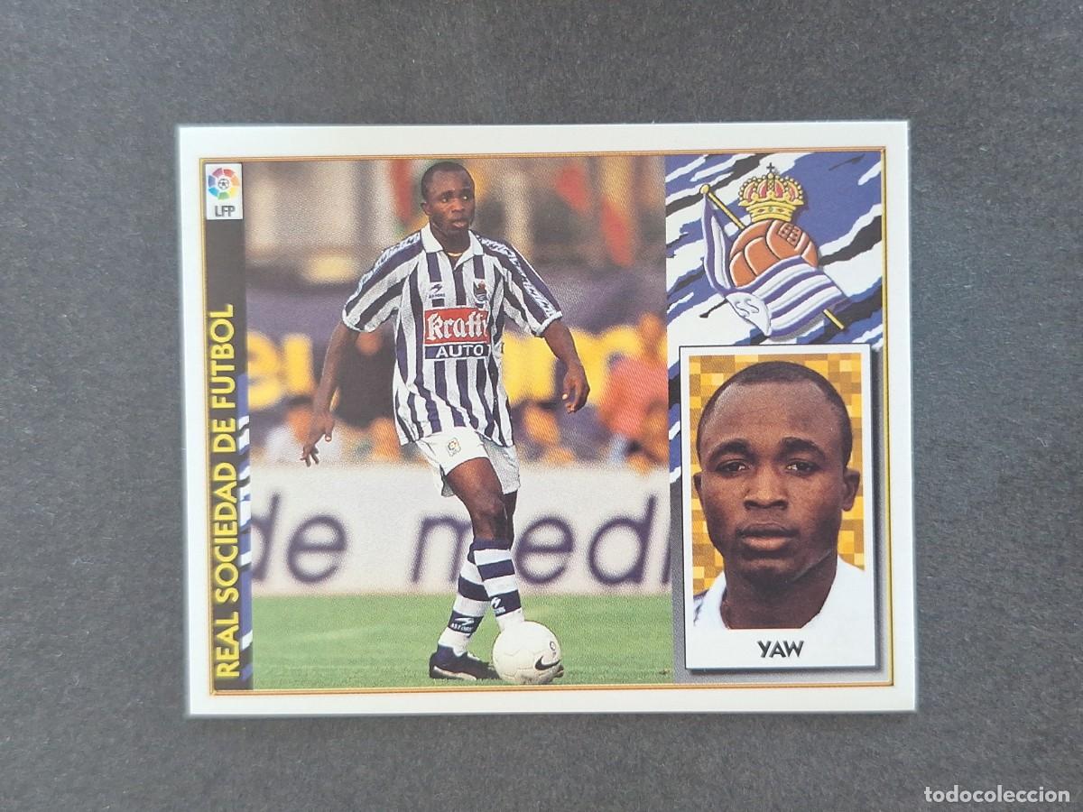 Cromos de Futebol: L4 YAW REAL SOCIEDAD ERROR ESCUDO TRASERA LIGA ESTE 1997 1998 97 98 NUNCA PEGADO SIN PEGAR