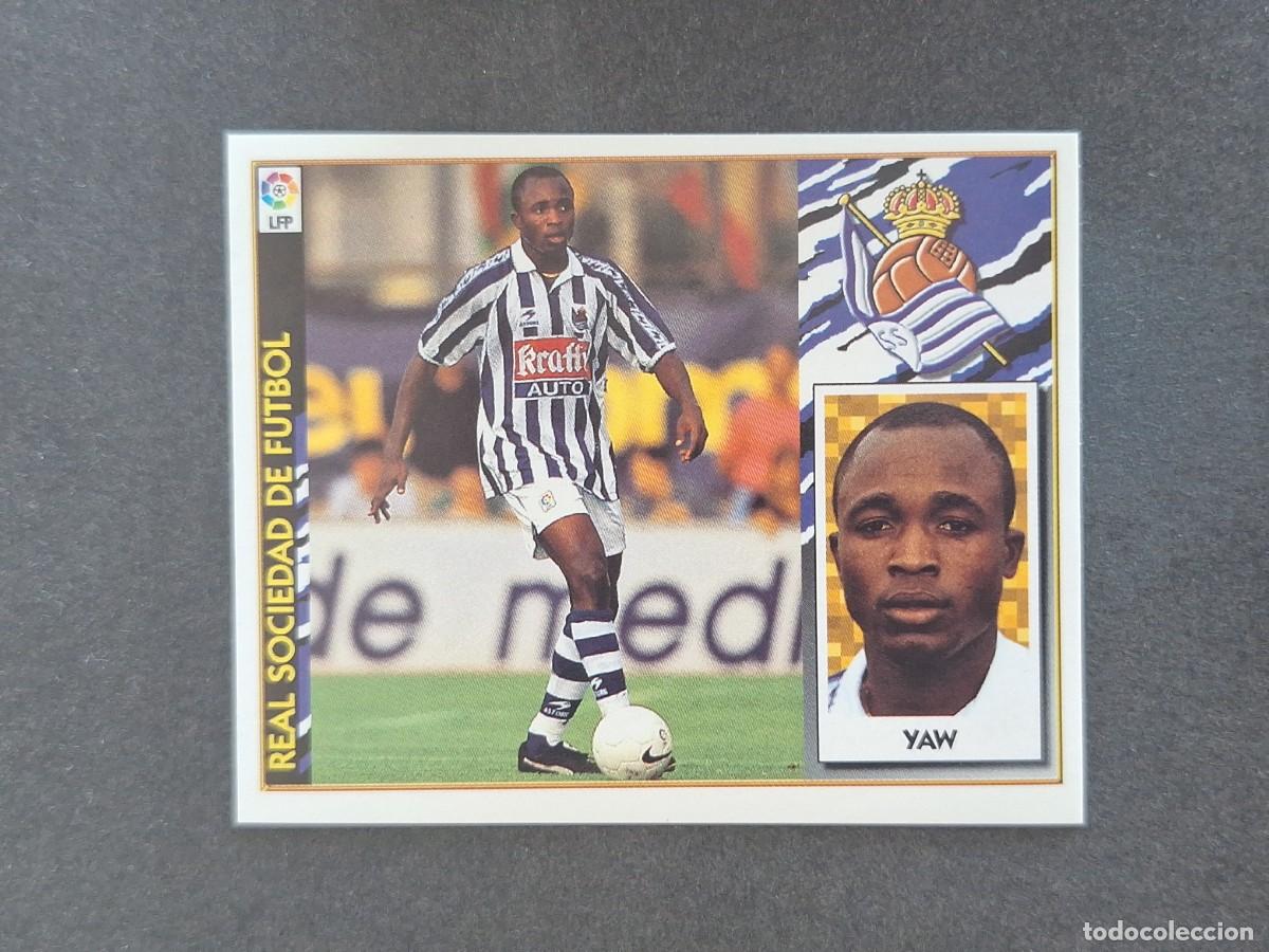 Cartes &agrave; collectionner de Football: L4 YAW REAL SOCIEDAD ERROR ESCUDO TRASERA LIGA ESTE 1997 1998 97 98 NUNCA PEGADO SIN PEGAR