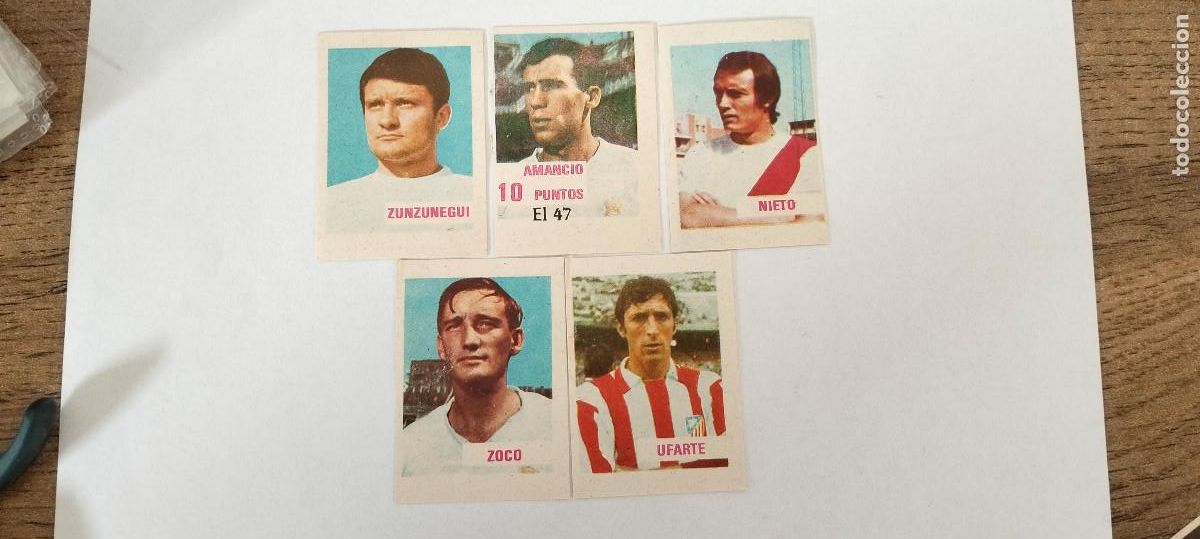 Cartes &agrave; collectionner de Football: LIGA ESPA&Ntilde;OLA . lote 5 CROMOS MUY ANTIGUOS -- LEER ANUNCIO.