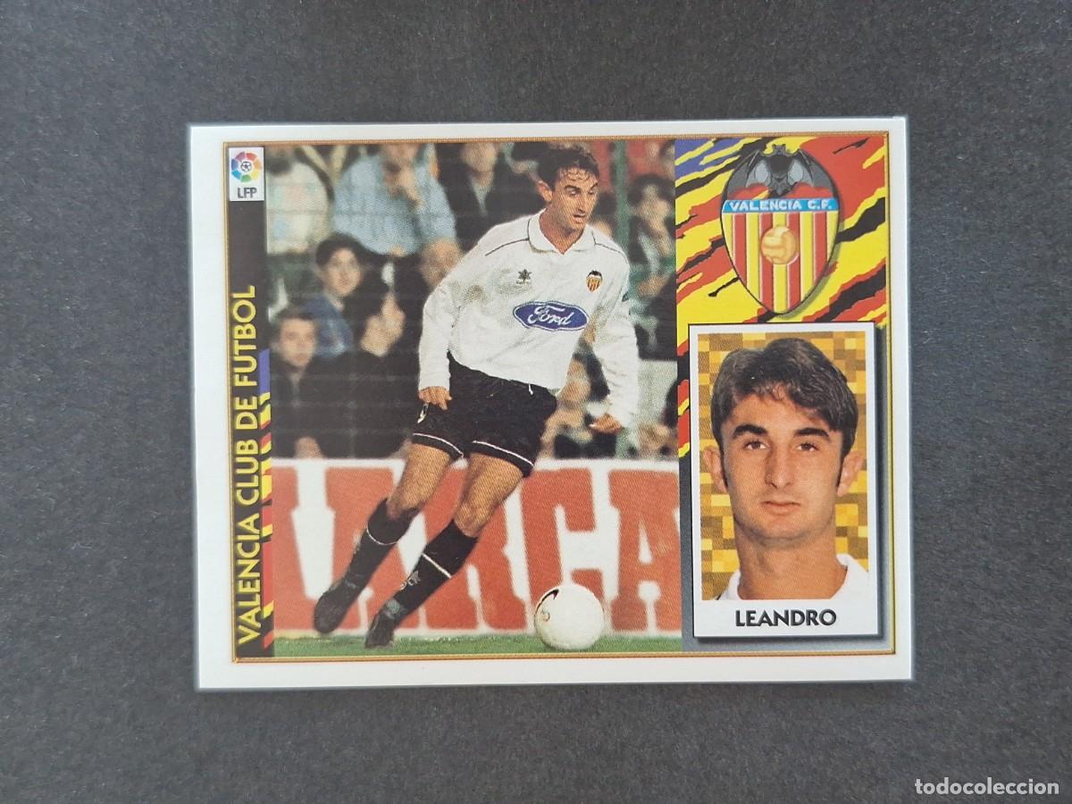 Cromos de Futebol: L4 LEANDRO VALENCIA C. F. LIGA ESTE 1997 1998 97 98 NUNCA PEGADO SIN PEGAR