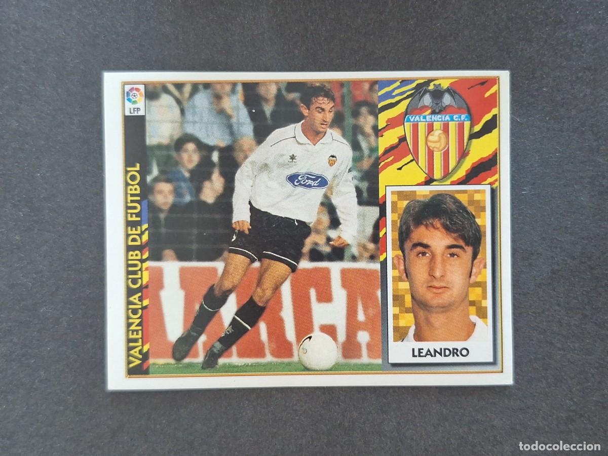Football Stickers: L4 LEANDRO VALENCIA C. F. LIGA ESTE 1997 1998 97 98 NUNCA PEGADO SIN PEGAR
