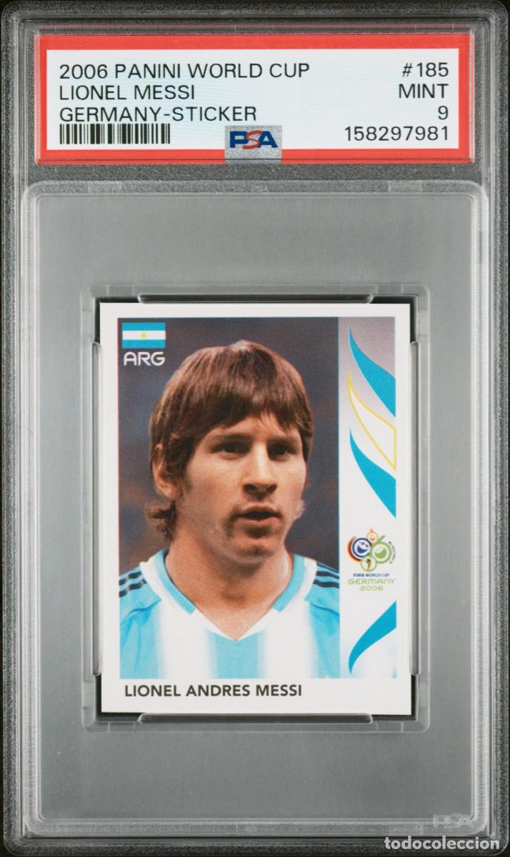 Cromos de Futebol: Lionel Messi #185 Argentina Panini World Cup Germany Sticker 2006 PSA 9