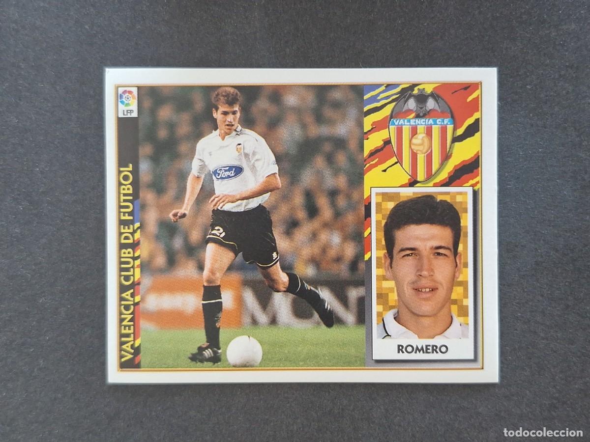 Football Stickers: L4 ROMERO VALENCIA C. F. LIGA ESTE 1997 1998 97 98 NUNCA PEGADO SIN PEGAR