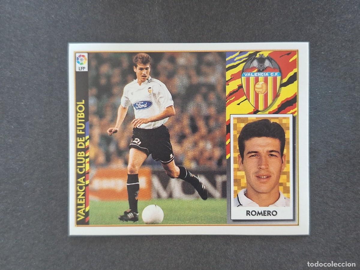 Football Stickers: L4 ROMERO VALENCIA C. F. LIGA ESTE 1997 1998 97 98 NUNCA PEGADO SIN PEGAR