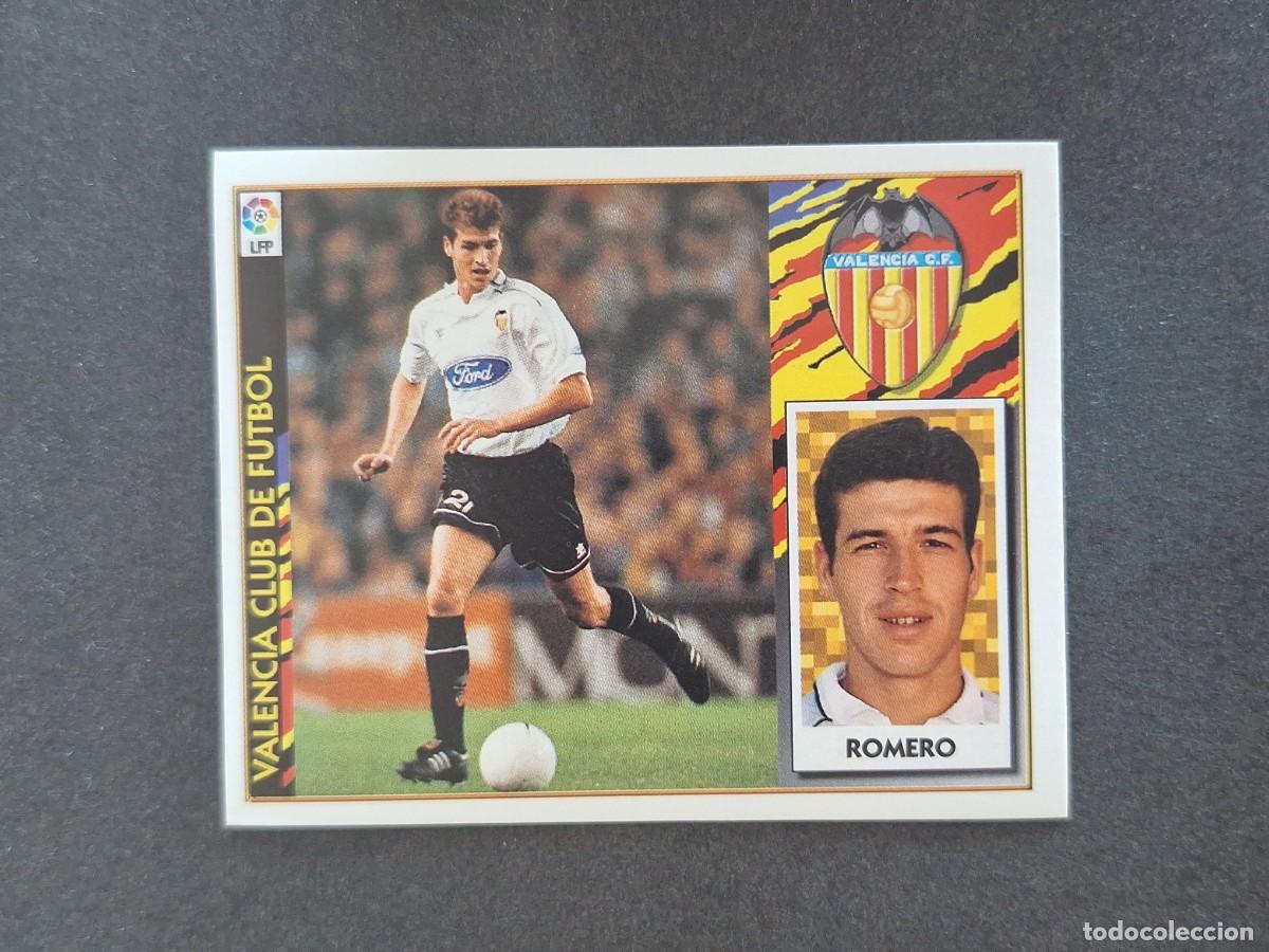 Football Stickers: L4 ROMERO VALENCIA C. F. LIGA ESTE 1997 1998 97 98 NUNCA PEGADO SIN PEGAR
